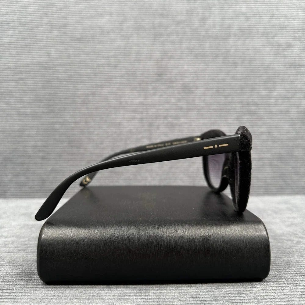Italia Independent Black Velvet Cat Eye Sunglasses Made in Italy 092V/009 Y2k